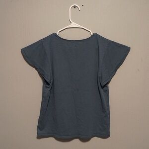 Bleu Gray Girls Medium Blue T Shirt